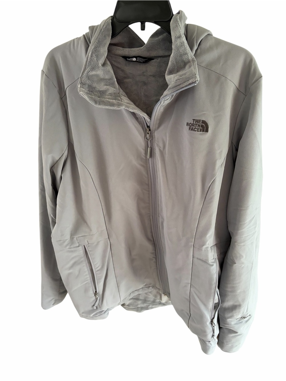 The North Face Women’s Light Gray Hooded Utility Jacket - XXL